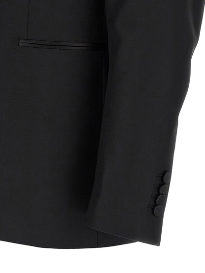 Black Virgin Wool Two-Piece Suit