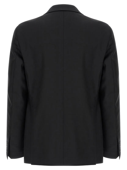 Black Virgin Wool Two-Piece Suit