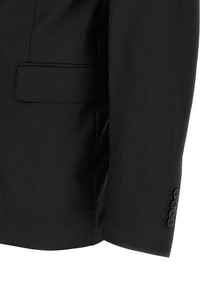 Black Virgin Wool Two-Piece Suit