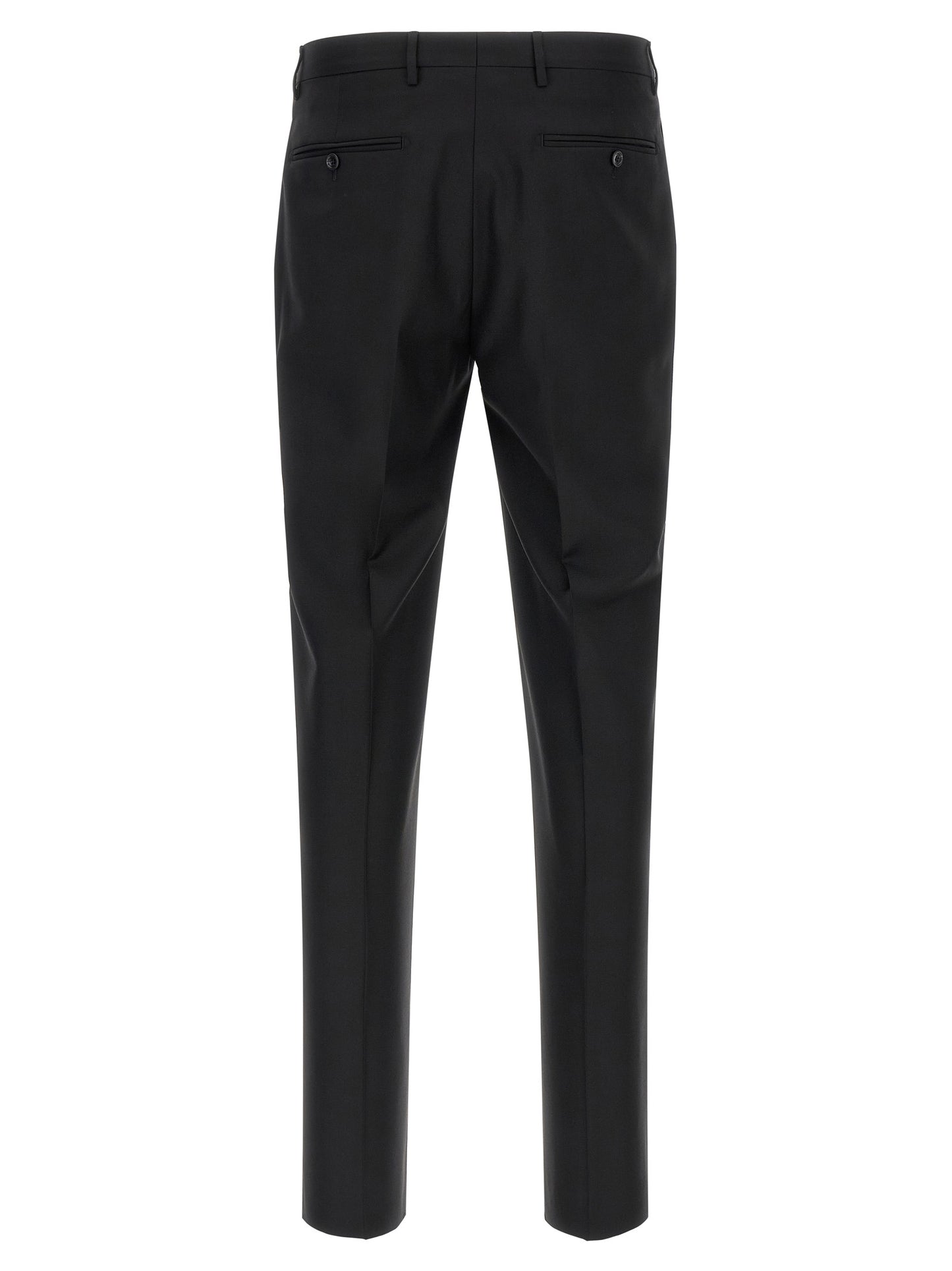Black Virgin Wool Two-Piece Suit