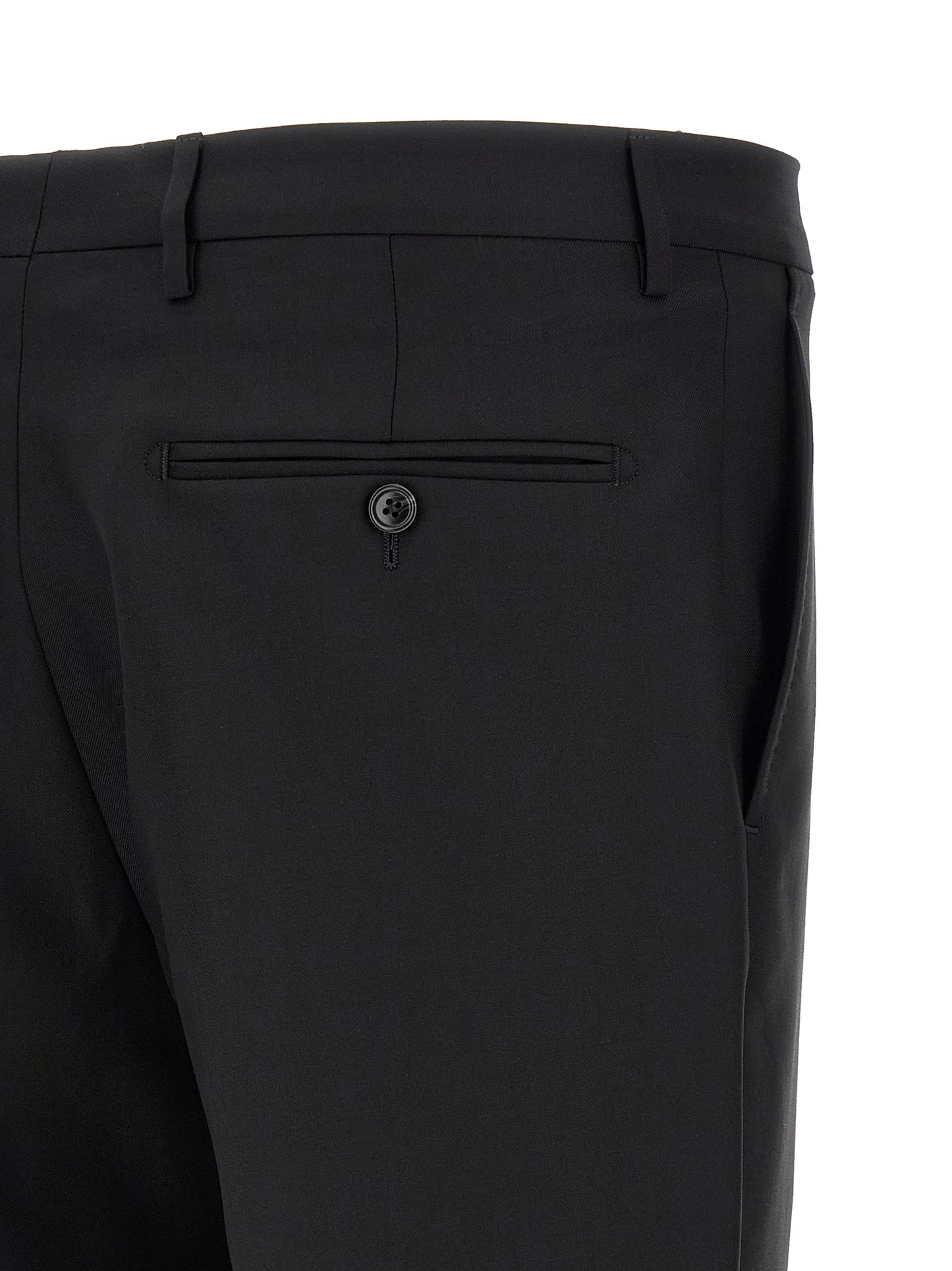 Black Virgin Wool Two-Piece Suit