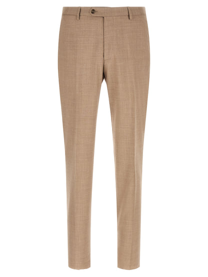 Beige Virgin Wool Two-Piece Suit