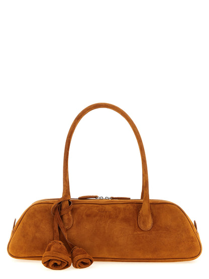 Brown Calfskin Shoulder Bag