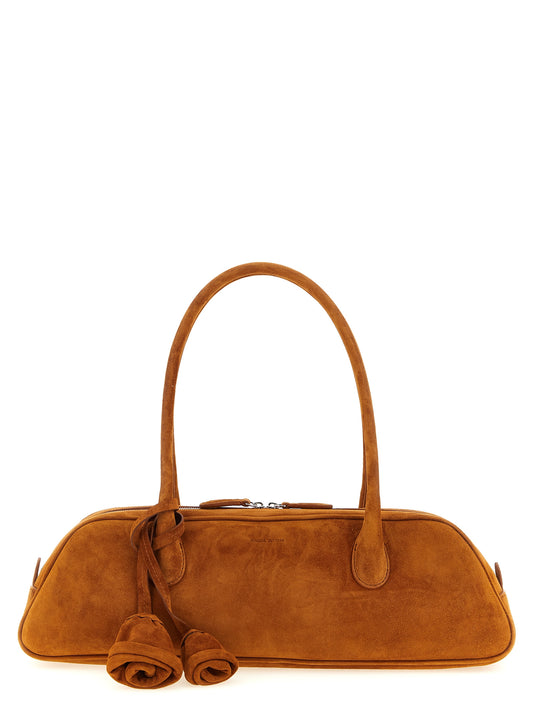 Brown Calfskin Shoulder Bag