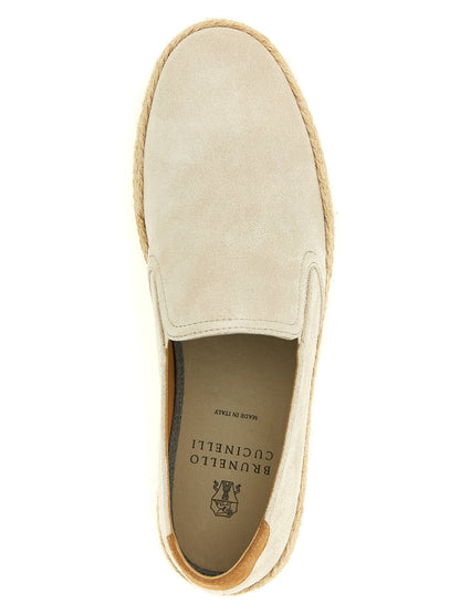 Gray Calfskin Espadrilles