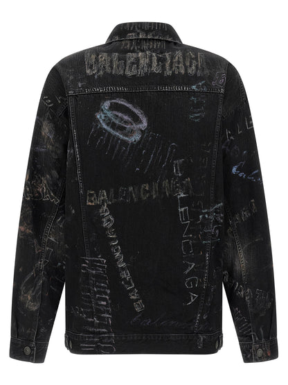 Black Cotton Denim Jacket