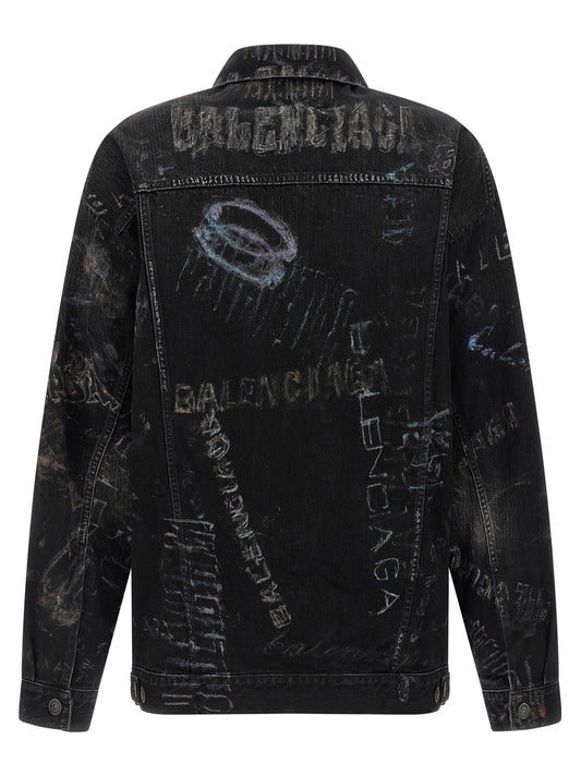 Black Cotton Denim Jacket