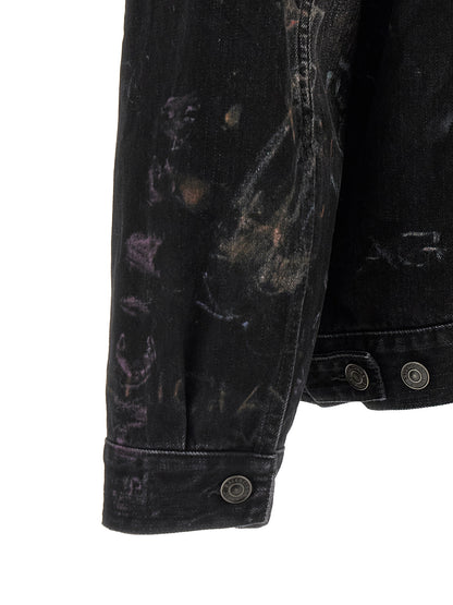 Black Cotton Denim Jacket