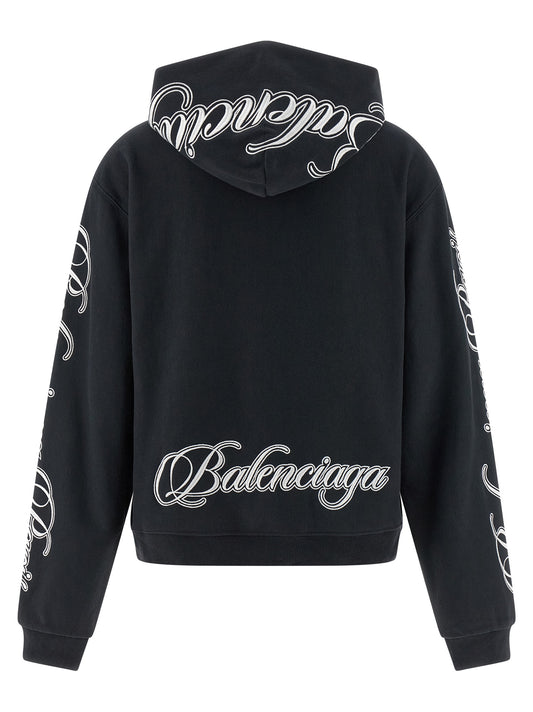 Black Cotton Sweatshirt
