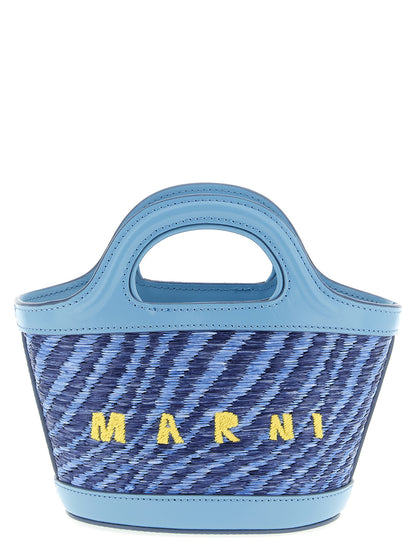 Blue Polyamide Handbag