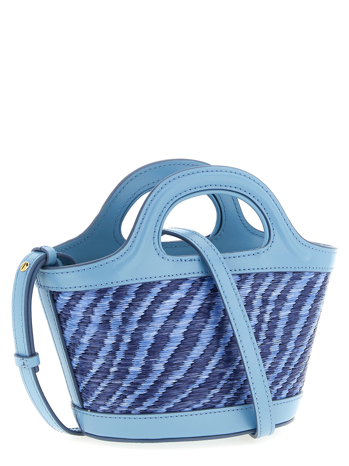 Blue Polyamide Handbag