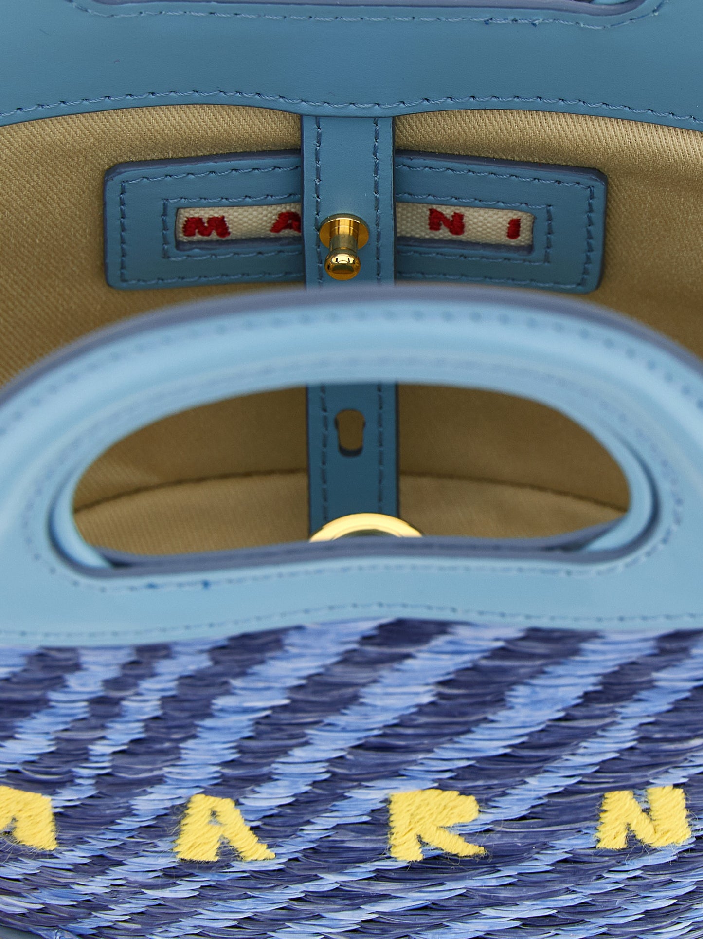 Blue Polyamide Handbag