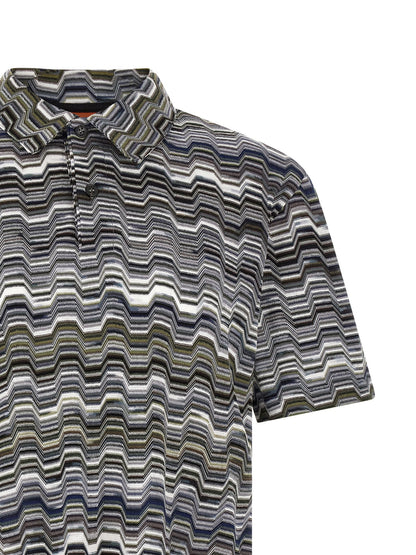 Bicolor Cotton Polo Shirt