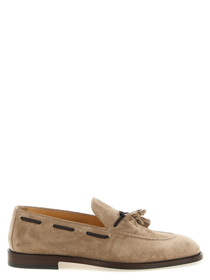 Brown Calfskin Slip-On Loafers