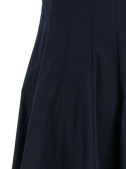Blue Cotton Midi Dress