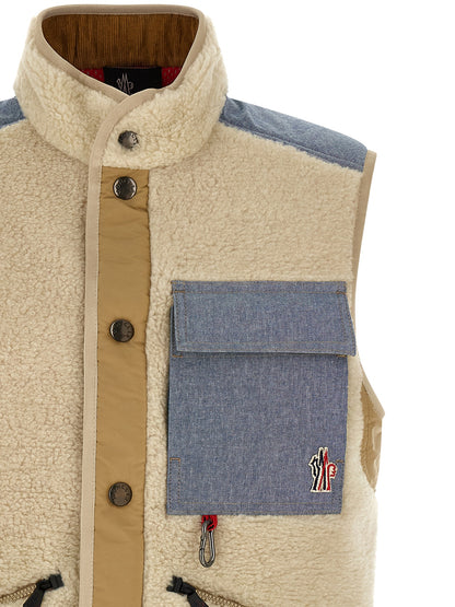 Multicolor Cotton Sleeveless Jacket
