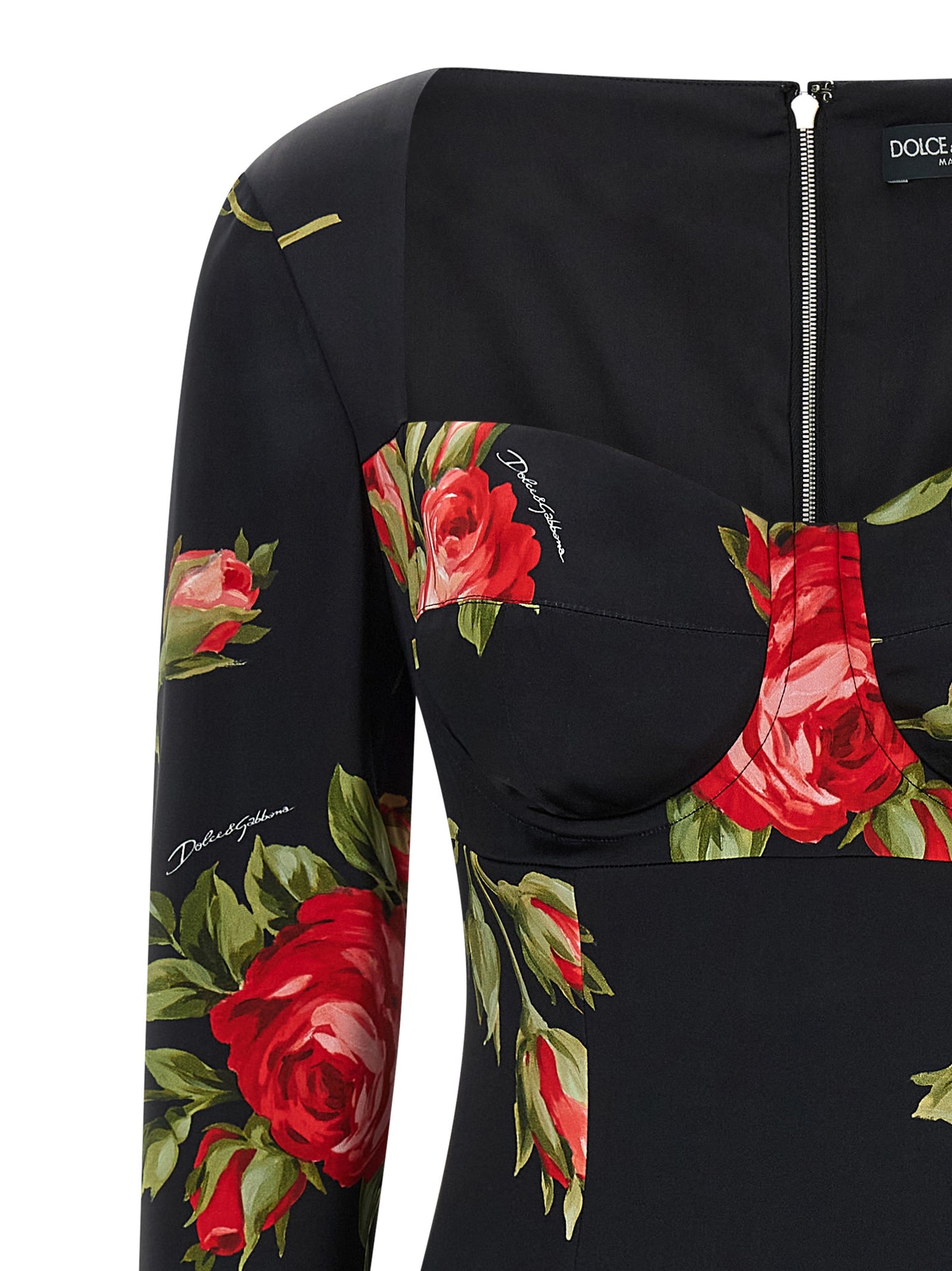 Black Viscose Midi Dress