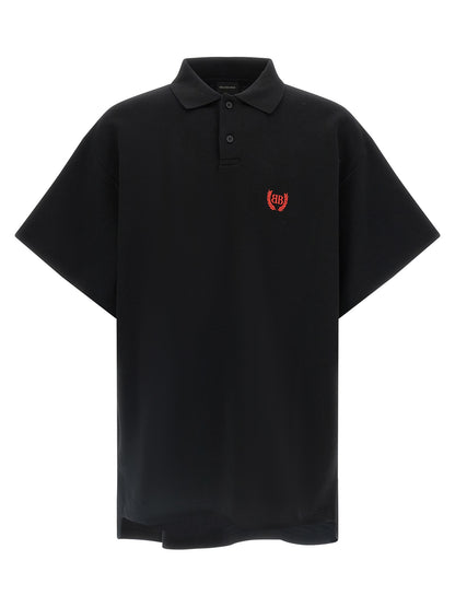 Black Cotton Polo Shirt