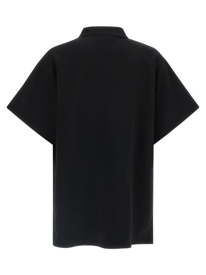 Black Cotton Polo Shirt