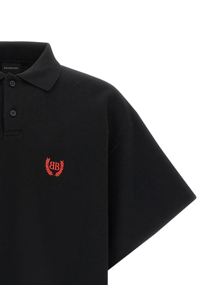 Black Cotton Polo Shirt