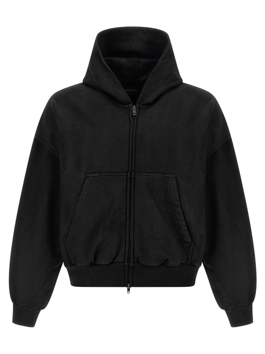 Black Cotton Sweatshirt