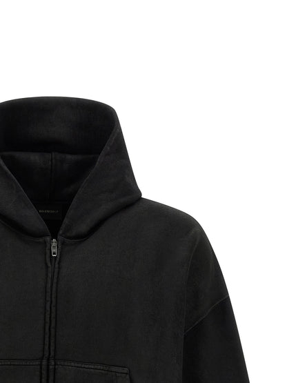 Black Cotton Sweatshirt