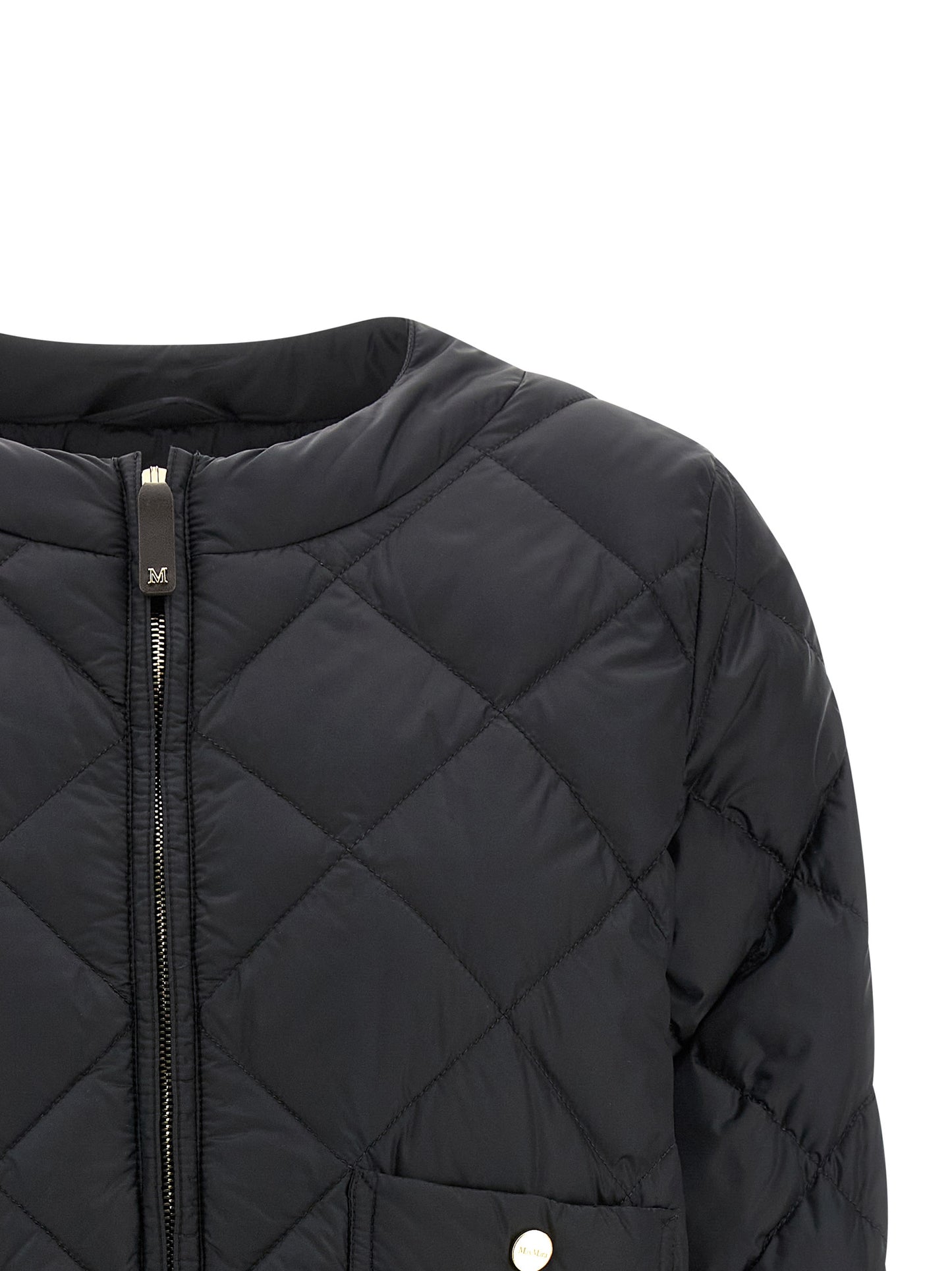Black Polyamide Full-Length Jacket