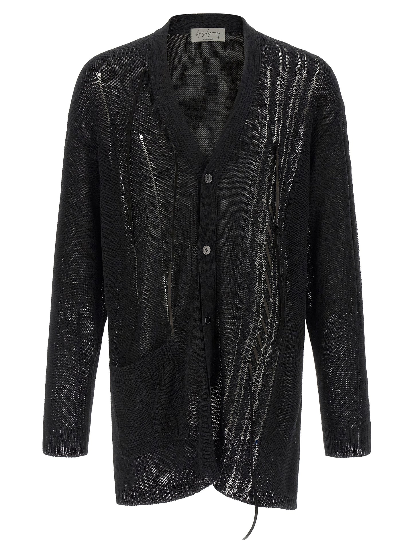 Black Linen Cardigan