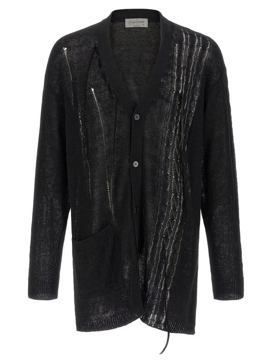Black Linen Cardigan