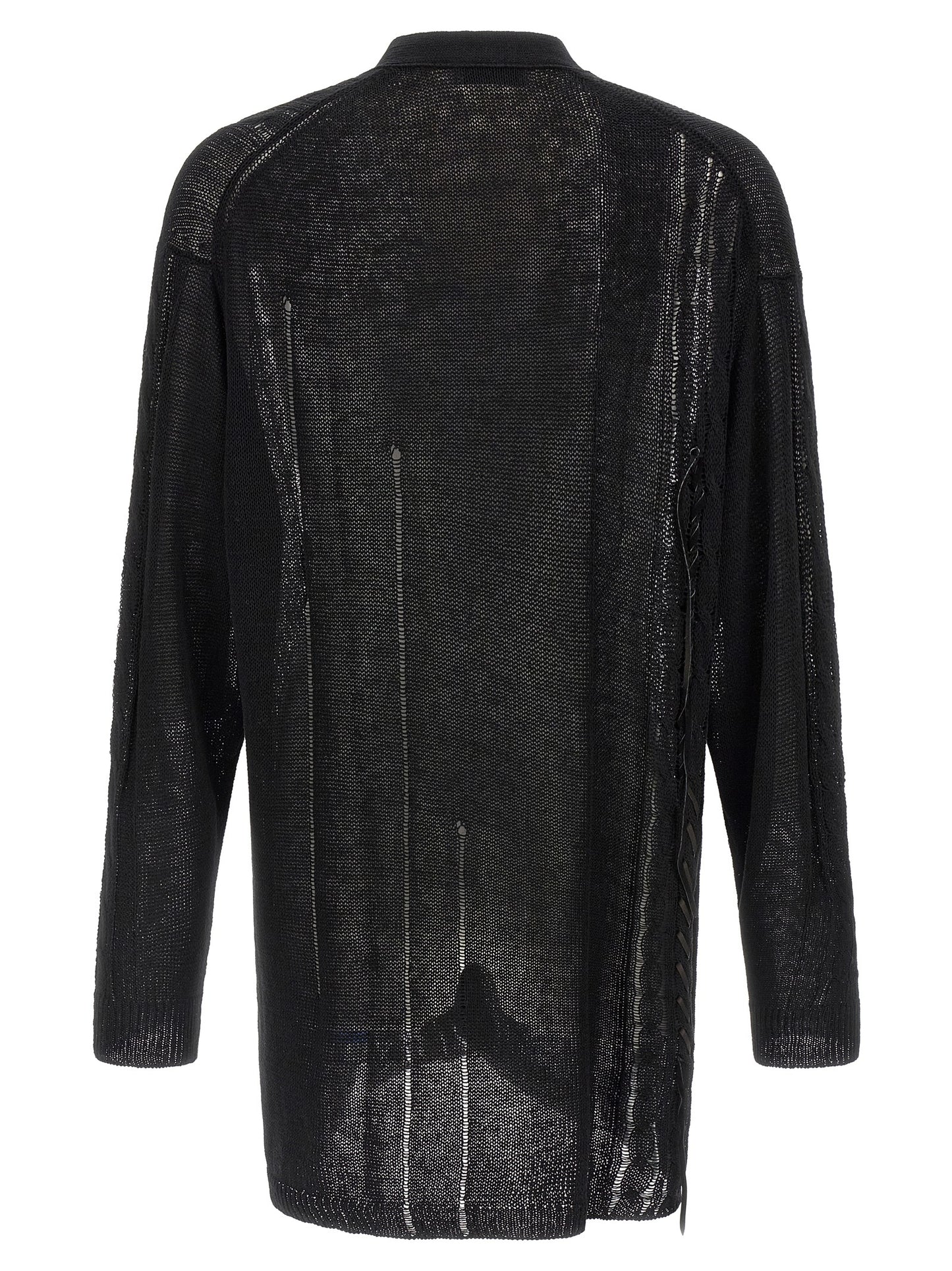 Black Linen Cardigan