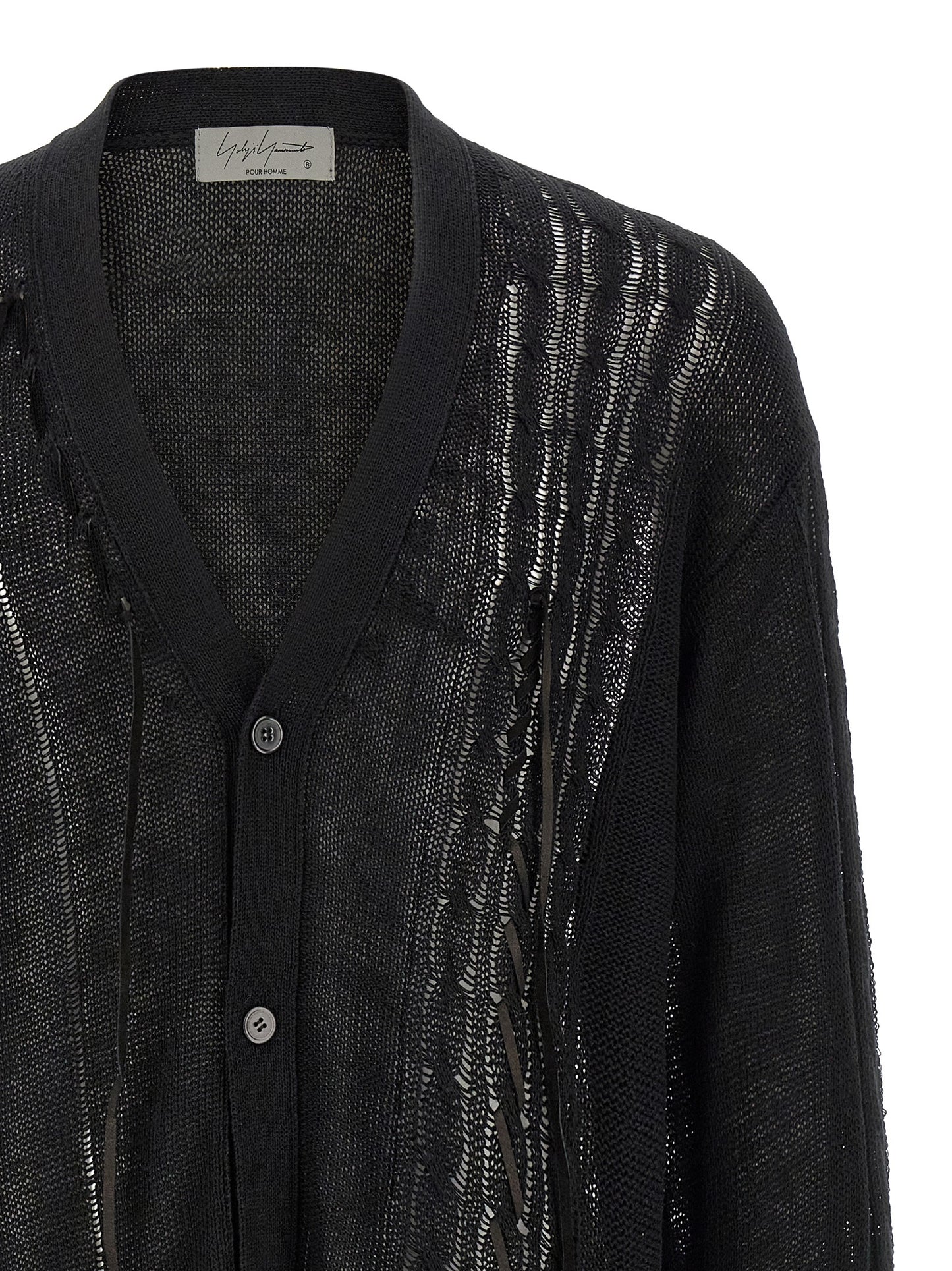 Black Linen Cardigan