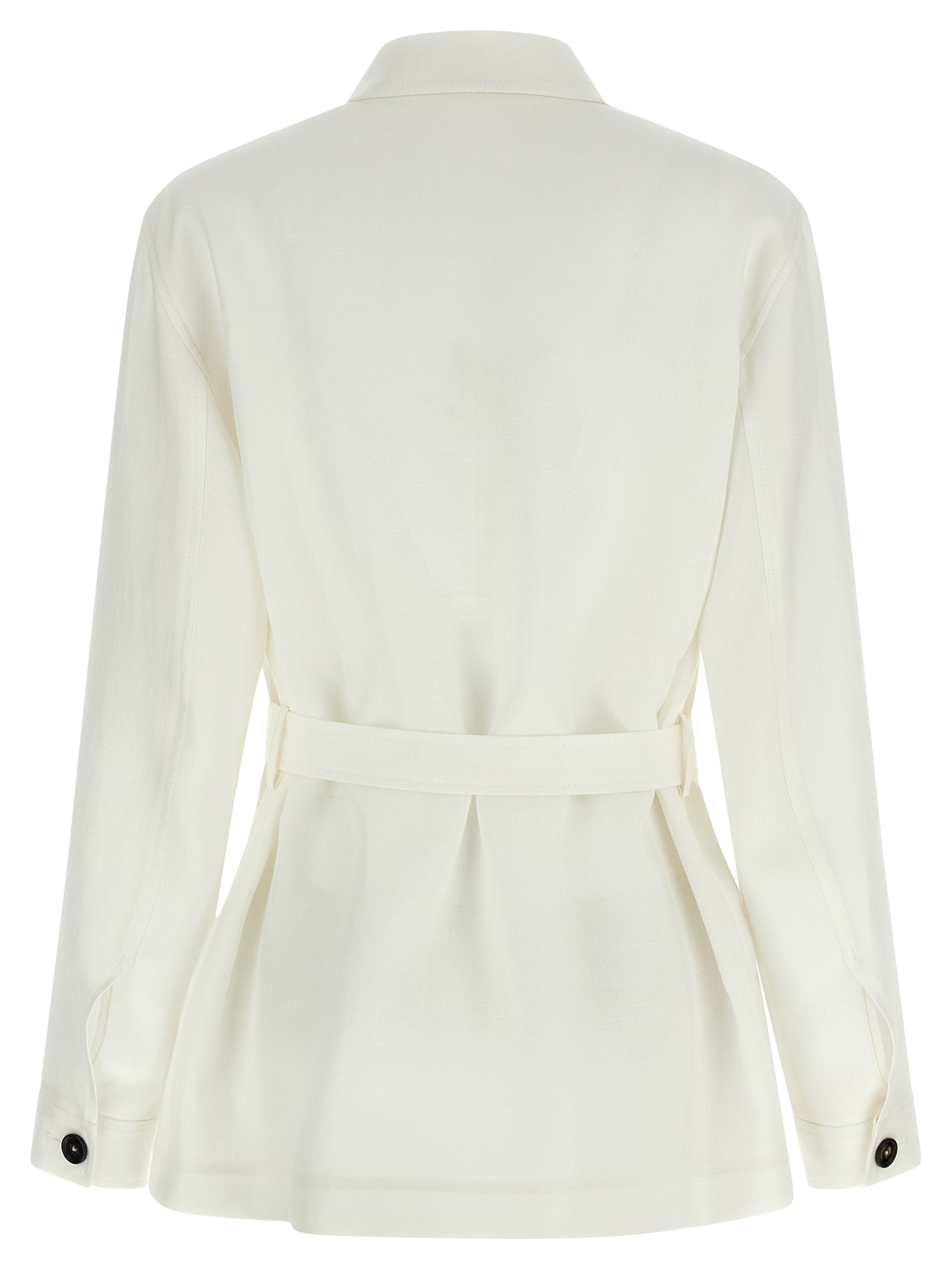 White Linen Shell Jacket