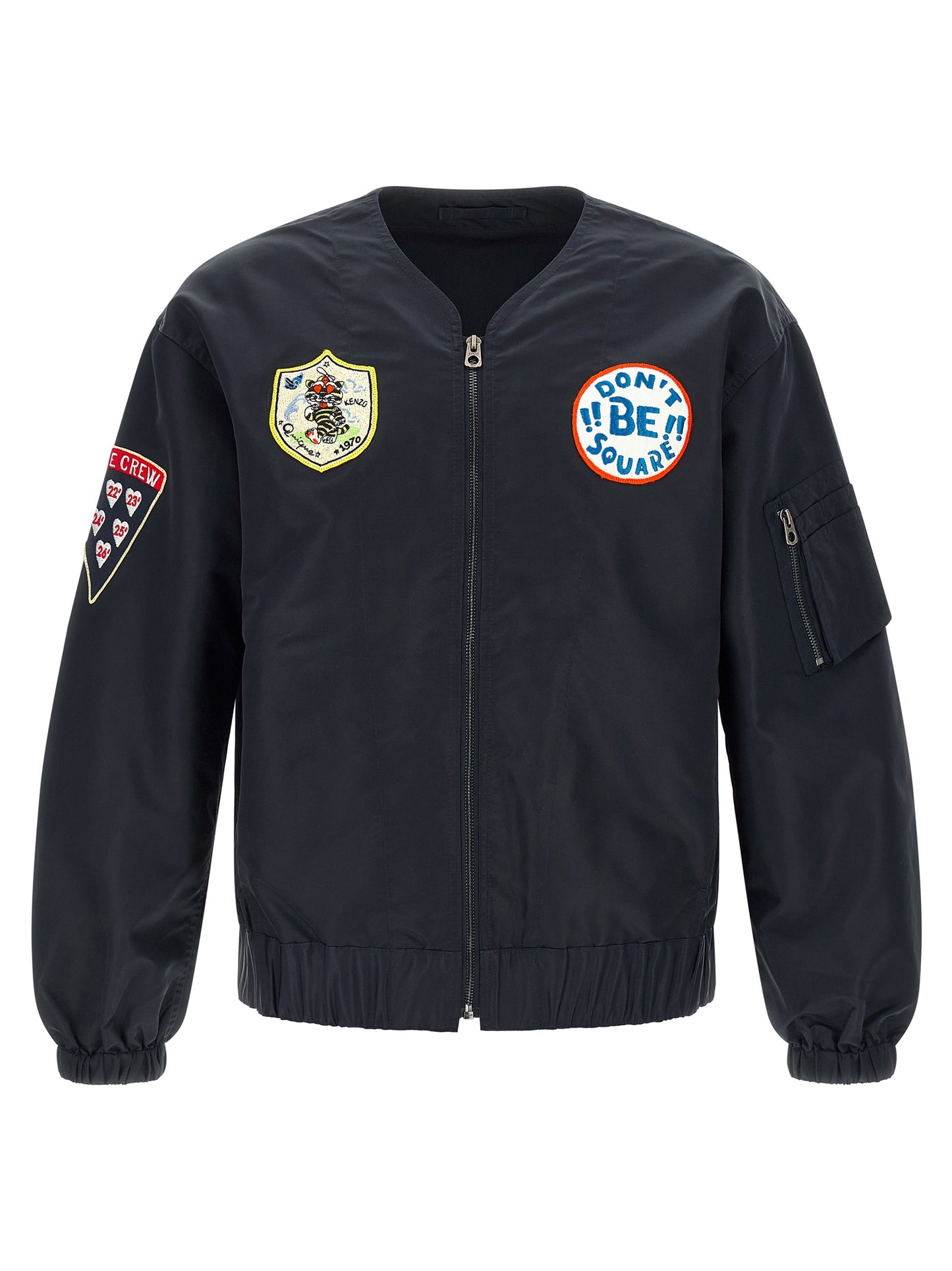 Blue Nylon Bomber