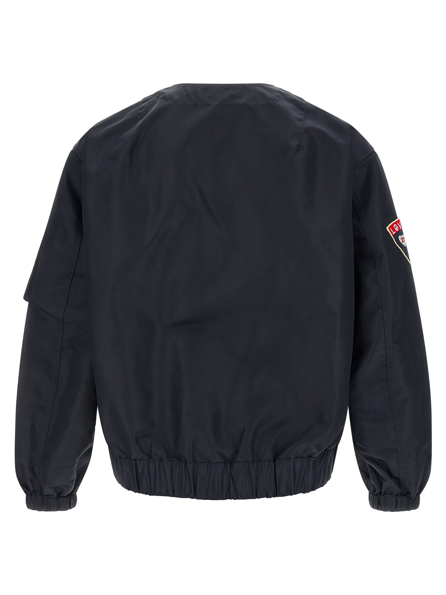 Blue Nylon Bomber