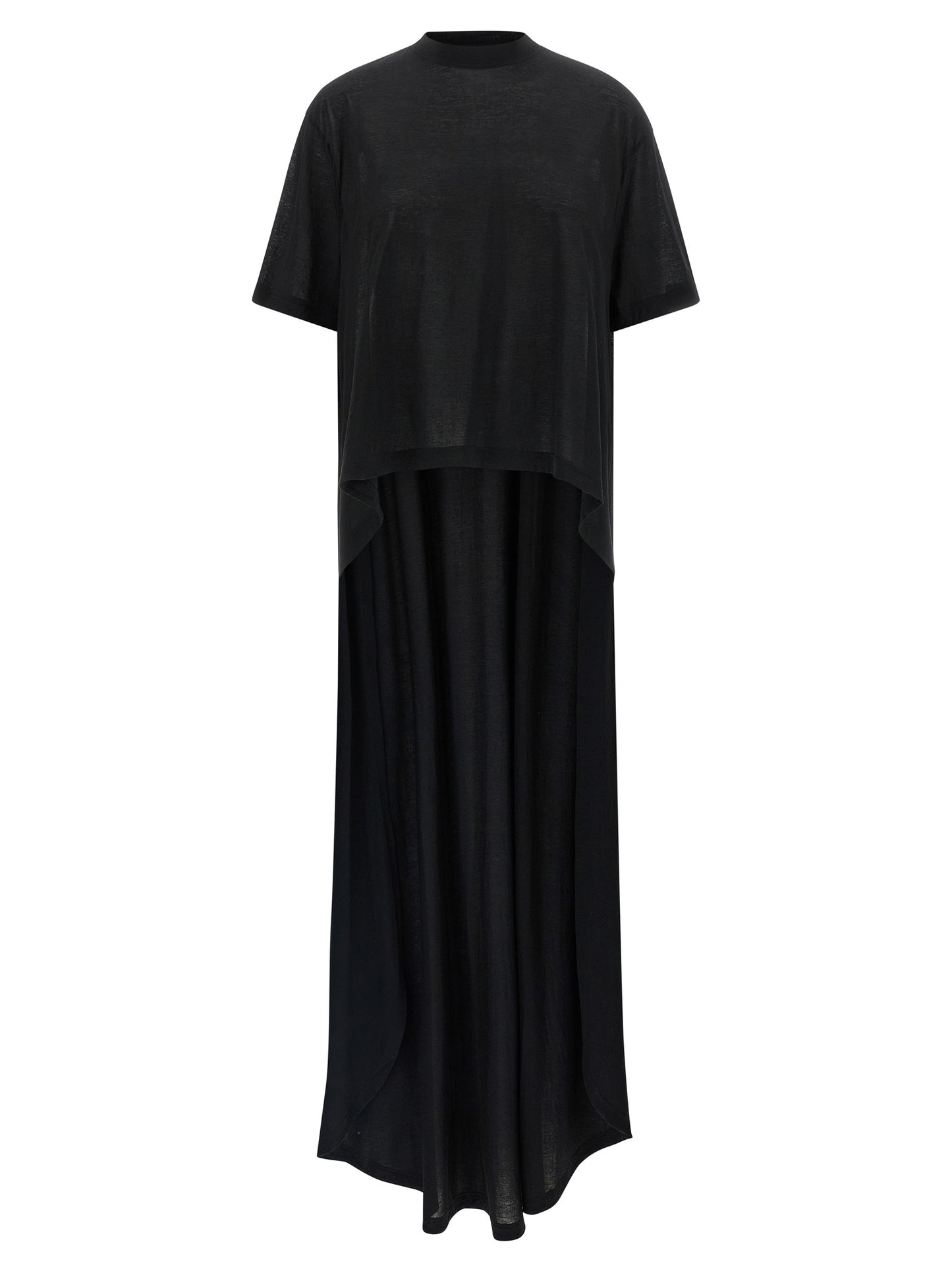 Black Cotton Casual Dress