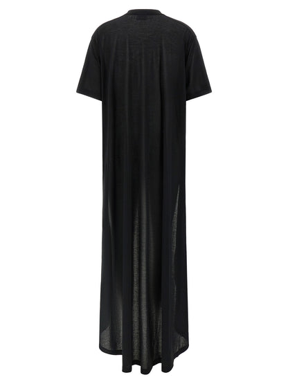 Black Cotton Casual Dress