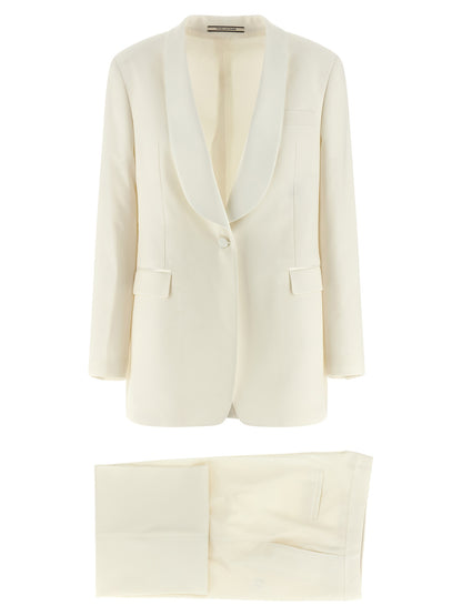 White Virgin Wool Two-Piece Suit