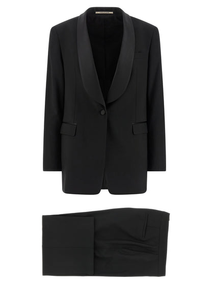 Black Virgin Wool Two-Piece Suit