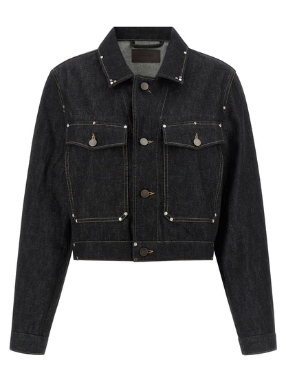 Black Cotton Denim Jacket