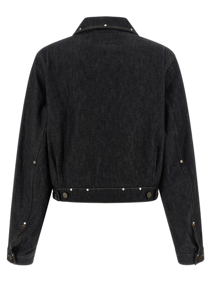 Black Cotton Denim Jacket