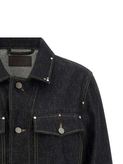 Black Cotton Denim Jacket
