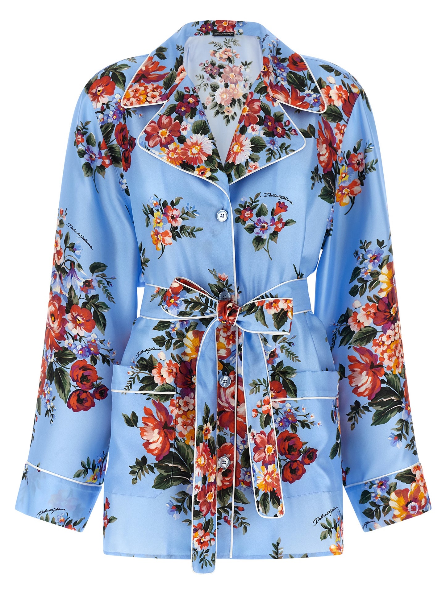 Blue Silk Blouse