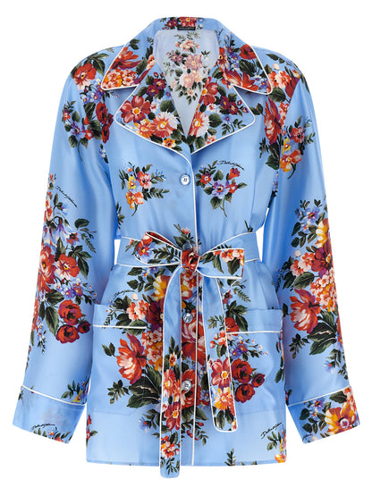 Blue Silk Blouse