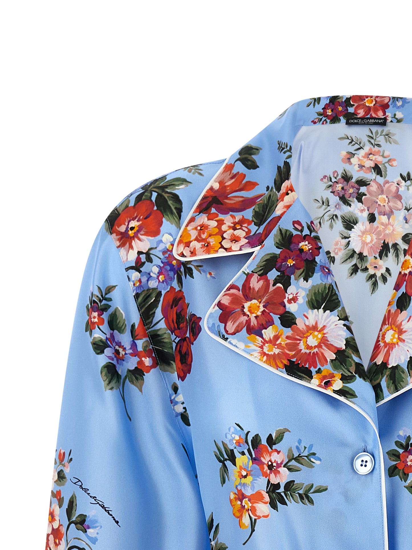 Blue Silk Blouse