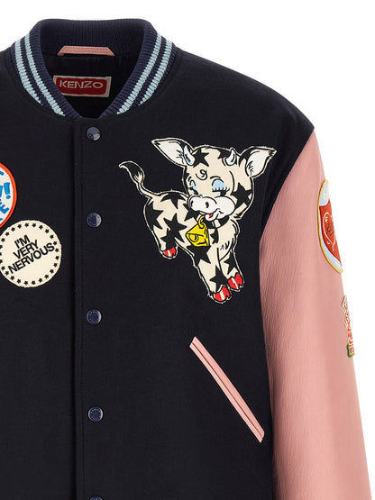 Multicolor Wool Bomber