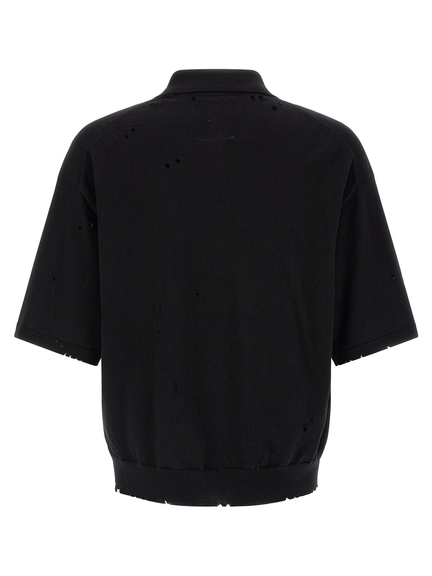 Black Cotton Polo Shirt