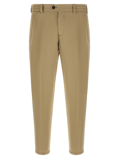 Beige Linen Casual Pants