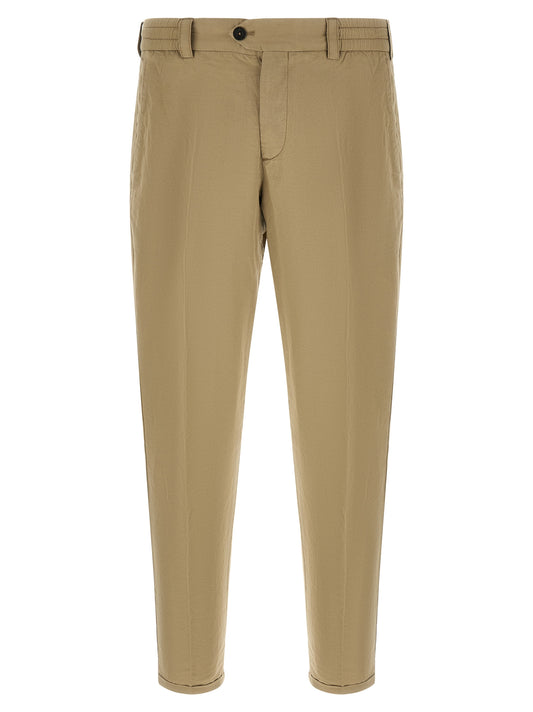 Beige Linen Casual Pants