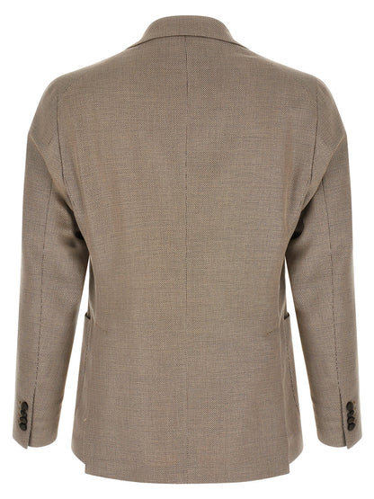 Brown Cotton Blazer