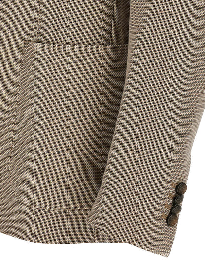 Brown Cotton Blazer